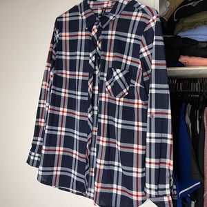 Blue and red flannel